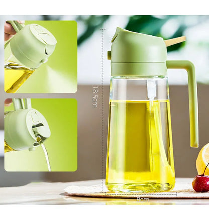 2 in 1 Glass Oil Sprayer & Dispenser