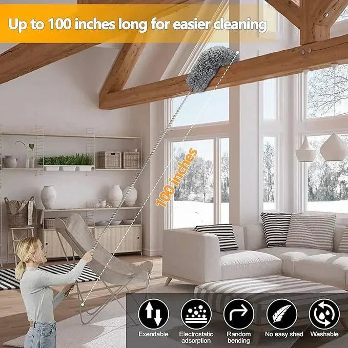 Microfiber Duster – 8Ft Extra Long Extendable Handle (Imported Quality)